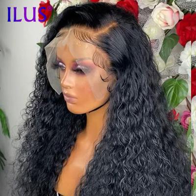 China Curly Curl 180 HD Lace Front Human Hair Wigs Brazilian Quality Wigs Black Color Deep Curly Virgin Hair Wigs For Black Women Wholesale Seller for sale