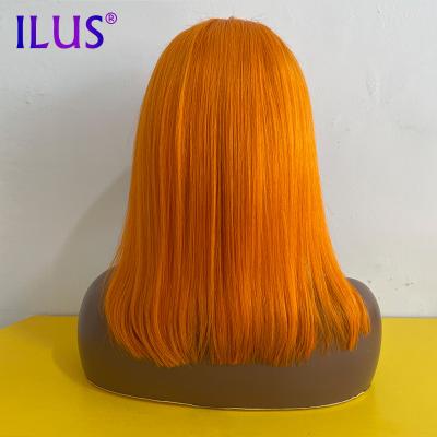 China Peruvian Lace Front Bob Wigs Bob Wig 13x4 HD Hair Short Bob Wigs Purple /Pink/Orange Ginger Colored Cheap Price Human Wholesale Silky Straight Wave for sale