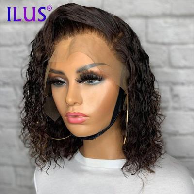 China Short Curly Bob Wig Natural Color HD 4x4 Loop Lace Closure Lace Frontal Wigs Curly Curly Hair Inch Bob Wigs For Women Brazilian 8 for sale