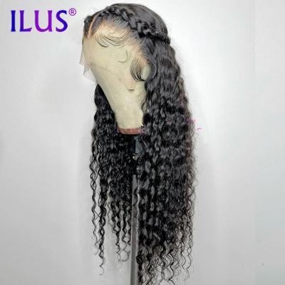 China Deep Curly Lace Front Wigs For Black Women Loop Closure Human Hair Wigs HD 13x6 Lace Frontal Natural Black Color Deep Curly Curly Wigs Raw for sale