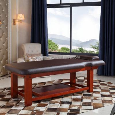 China Traditional SPA Furniture Beauty Bed Massage Coffee Hole Dismountable Back Solid Wood Head Lift For Beauty Salon MM-2818 for sale