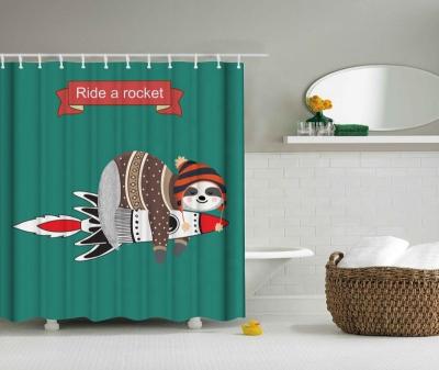 China Best Viable Wonderful Modern Design Digital Print Shower Curtain for sale