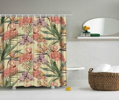 China Grateful and mordern sustainable digital printing environmental shower curtain for sale