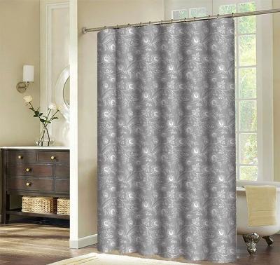 China Viable Custom Design Luxury Polyester Fabric Printing Handmade Shower Curtain for sale