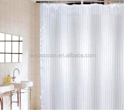 China Good Quality Saint Stripe Sustainable Wholesale 100% Polyester Shower Curtain for sale