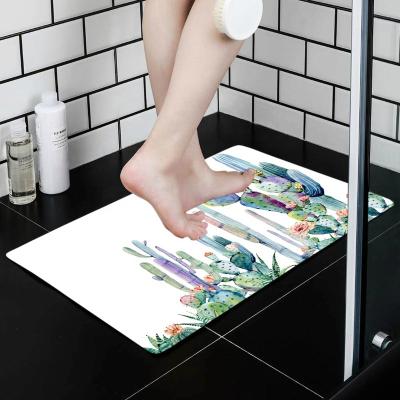 China Durable Home Anti-Slip Foldable Bathroom PVC Mat Waterproof Printing for sale