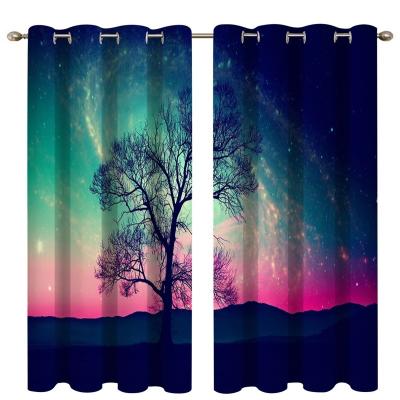 China Blackout Custom Digital Printing Blackout Polyester Sheet Dressing Shade Curtain for sale