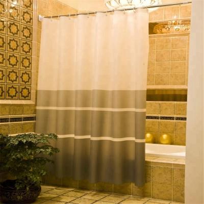 China Sustainable Crystal Pvc Transparent Shower Curtain With Shower Curtain Rings for sale