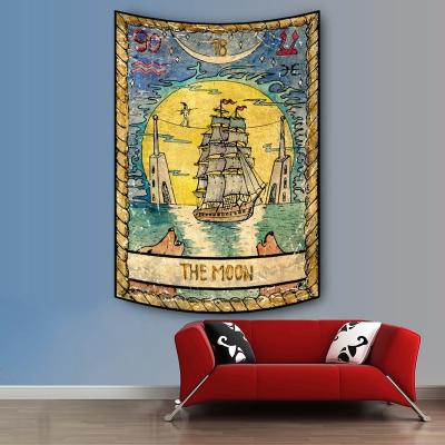 China Modern ace of pattern illustration tarot card design print wall hanging pentagrams imagination tapestry for sale