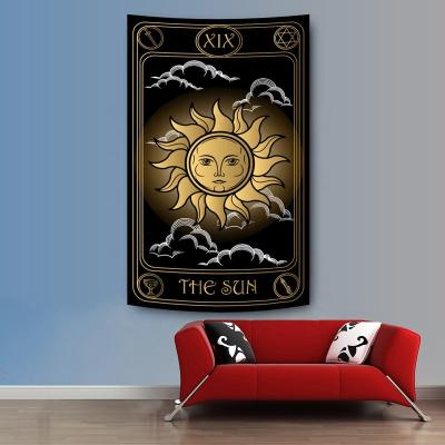 China Full Modern Colorful The Old Tarot Card Sun Design Print Wall Tapestry for sale