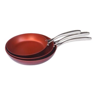 China Non Sustainable Deep Frying Pan Cookware Set Copper Frying Pan for sale