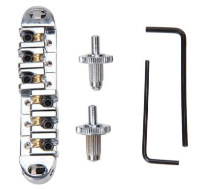 China LP Electric Guitar 6 String Roller LP Guitar Bridge Pull String Board Electric Guitar Silver Top Bridge for sale