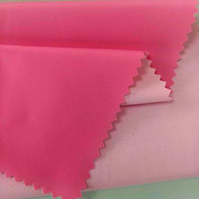 China Spun Anorak Poly Memory Fabric PU Foam Coating Waterproof Milky Fabric for sale