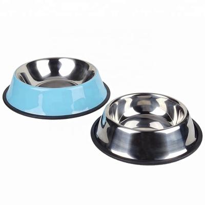 China Sustainable Products 2021discounted Top Selling Goods Customized Non-slip Raised Stainless Steel Pet Bowl for sale