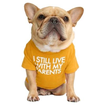 China Factory Wholesale Charming Summer Small Pet Clothes Safety Printing Dog T Shirts for sale