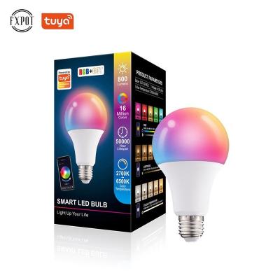 China High Efficiency Fxpot 2022 New Color Changing Zigbee Tuya Smart Wifi Bulb Light 10W RGB E27 Multicolor Led Smart Bulb for sale