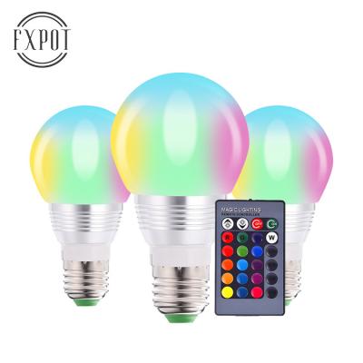 China FXPOT High Efficiency New Designed High Quality Indoor 5W RGB Aluminum Led Bulb With Remote Controlled for sale