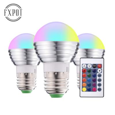 China FXPOT High Efficiency Hot Sale Aluminum 5W Smart RGB Christmas 16 Color Infrared Remote Control Led Christmas Light Bulb for sale