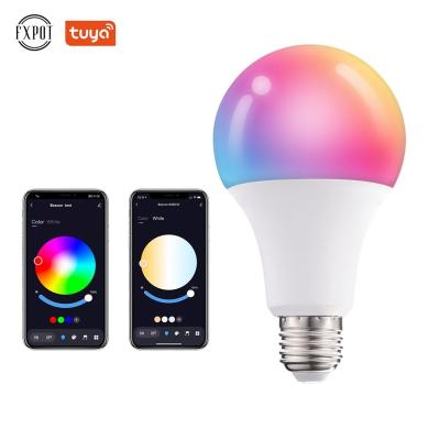 China High Efficiency Fxpot Factory Tuya Control 10W Lighting Smart Life B22 E26 E27 RGB Light Bluetooth Smart Bulb for sale