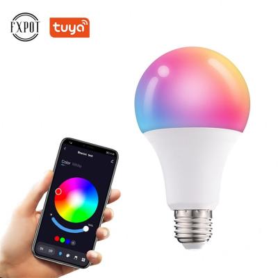 China High Efficiency Fxpot Price New Arrival 3000K Tuya Cheap Colorful Smart Light Bulb 10W Tuya A60 RGB Light Bulb for sale