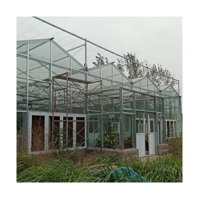 China Intelligent Glass Greenhouses Intelligent Agricultural Hydroponic System Multi-span Smart Glass Greenhouses Sales for sale