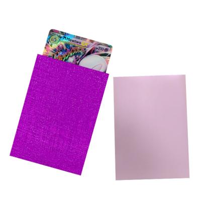 China 100Pcs 67X92MM Holo Cloth Pattern 100Pcs 67X92MM Holo Laser Photo Board Game Trade Business Cards Soft Packaging for sale