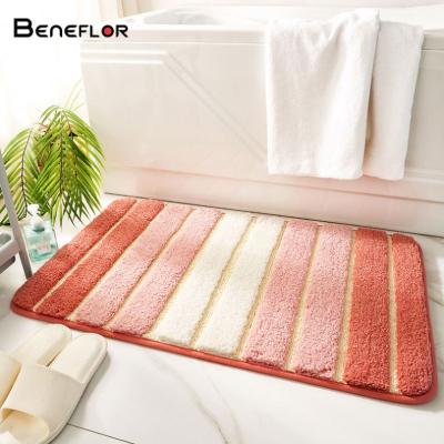 China High Quality Washable Fluffy Floor Rug Anti-Slip Bathroom Rug Toilet Mat Price for sale