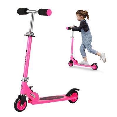 China Child 2 Wheel PVC Folding Kids Scooter 3 Height Adjustable Kick Scooter For Children for sale