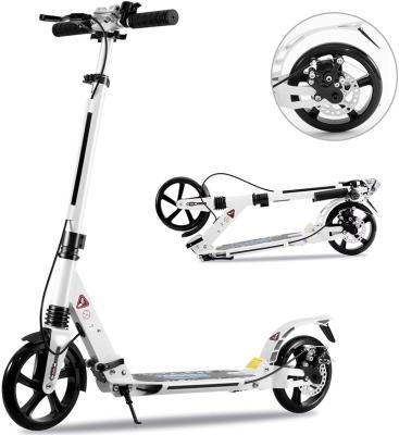 China Customize Youth Folding Kick Kick Scooter For Adults Rear Double Suspension Hand Brake And Disc Brake for sale