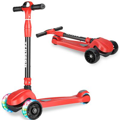 China PU 3 Wheels Light Up Scooter for Girls or Boys Ages 2+ Max Grip Light Up Deck Adjustable Height Kids Scooter for sale