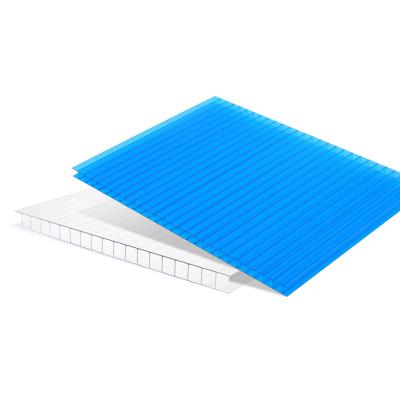 China Eco - Friendly Polycarbonate Twin Sheet Carport UV Coating Cavity Wall Roofing Material for sale