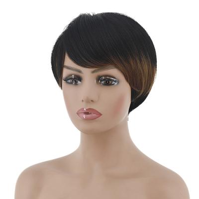 China The other hot selling European and American short female oblique cheap ladies bangs wig synthetic hair for sale