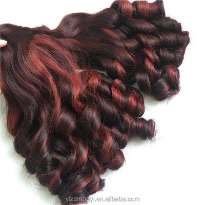 China Wholesale 100% Human Hair Raw Brazilian Hair Double Wave Loose Wave Fumi Curl Unprocessed Human Hair Silky Straight Bouncy for sale