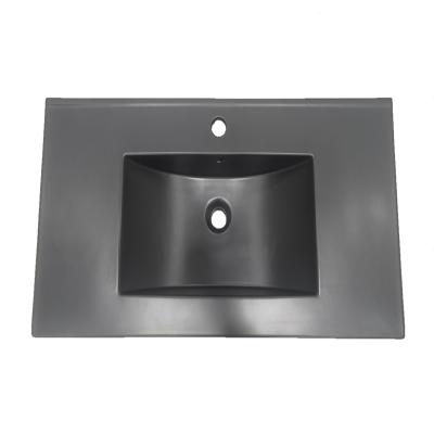 China 60cm to120cm Ceramic Easy Clean Promotional Prices Single Hole Bathroom Sink Vanity Cabinet Luxury Single Hole Basin Price for sale