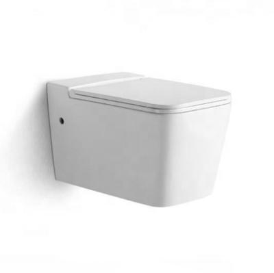 China Bathroom Ceramic Hidden Cistern Concealed Cistern Easy-Cleaning Design Space-Saving Wall Hung Toilet P Trap WC Toilet for sale