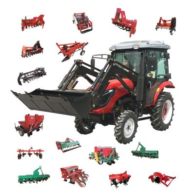 China Farms JIULIN CHINA High Grade 25HP to 40HP Farm Wheel Drive Tractor ROPS For Farm Tractor PTO Rotary Tiller for sale