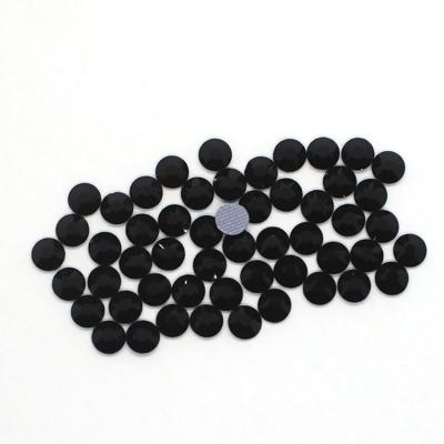 China Hot Fix Rhinestone Flatback Factory Direct Sale In Jet Black For Gym Wear for sale