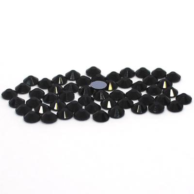 China China Flatback Manufacturer Sells The High Quality Hot Black Rhinestones Directly Used For Gym Wear for sale