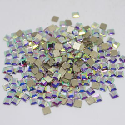 China Wholesale ABTOP Glass Crystal Hotfix Non Crystal In Flat Back Crystal AB for sale