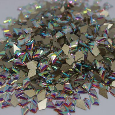 China Flatback ABTOP factory sale of non-hot fix rhinestone crystal volume in flat back shaped ab crystal stones for sale