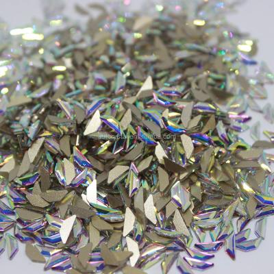 China Iron on at any ABTOP factory outdoor sale of non hot fix rhinestone crystal volume in flat back shaped ab crystal stones for sale