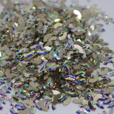 China Iron on at any ABTOP factory outdoor sale of non hot fix rhinestone crystal volume in flat back shaped ab crystal stones for sale