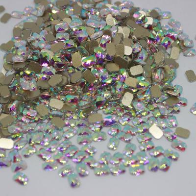 China Iron on at any ABTOP factory outdoor sale of non hot fix rhinestone crystal volume in flat back shaped ab crystal stones for sale