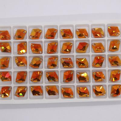 China Factory Direct Sale Cosmic Flatback Flat Back Sew On Glass Rhinestones With Holes For DIY Decoration for sale