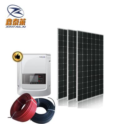 China Home A Grade Quality 5KW 10KW On Grid Solar Power System With Monocrystalline Solar Panel for sale