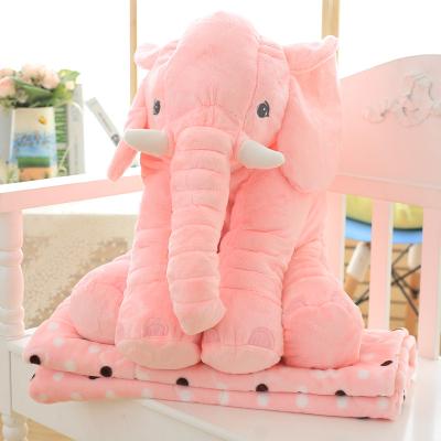 China Plush Customized Beautiful Gray Plush Toy Pillow Action Figure Stuffed Elephant for sale