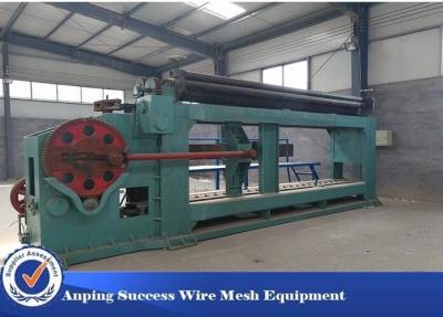 China 80x100mm Gabion Wire Mesh Weaving Machine Adopts PLC Automatic Control for sale