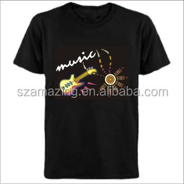 China Anti-pilling El Music Activated T-shirt Rock Music Party DJ T-Shirts for sale