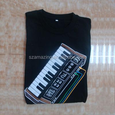 China Anti-pilling Hot Selling Amazing Cool Playable Electronic Piano T-Shirt for sale