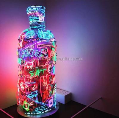 China Spot glowing and waterproof low power consumption led neon flexiable wire led neon wire poster el wire neon display for sale